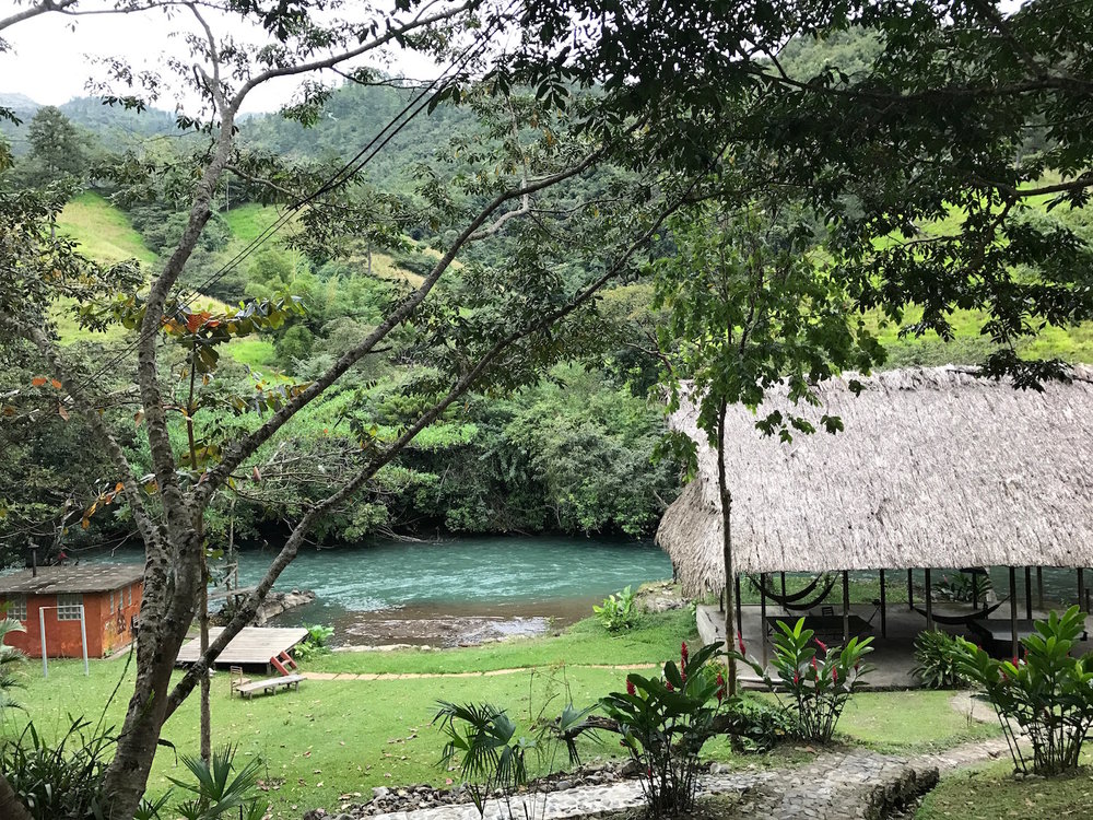 sauna on the river in Lanquin Guatemala near Semuc Champey